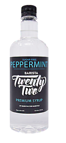 BARISTA 22 Sugar-Free PEPPERMINT SYRUP 750ML Mountain Roaster Coffee