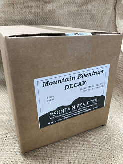 Mountain Evenings Decaf Medium Roast  48 1.8oz packs Mountain Roaster Coffee